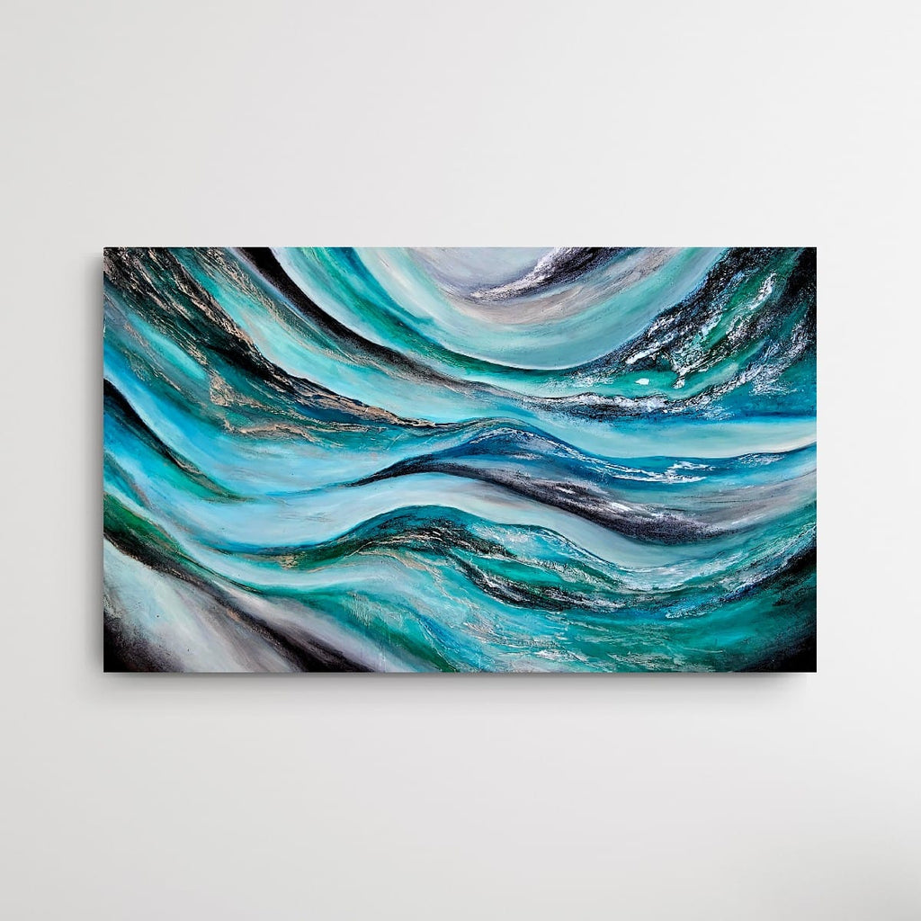 "Waves of the Subconscious Mind" — Original Mixed Media on Canvas | Deep Into Subconscious Collection