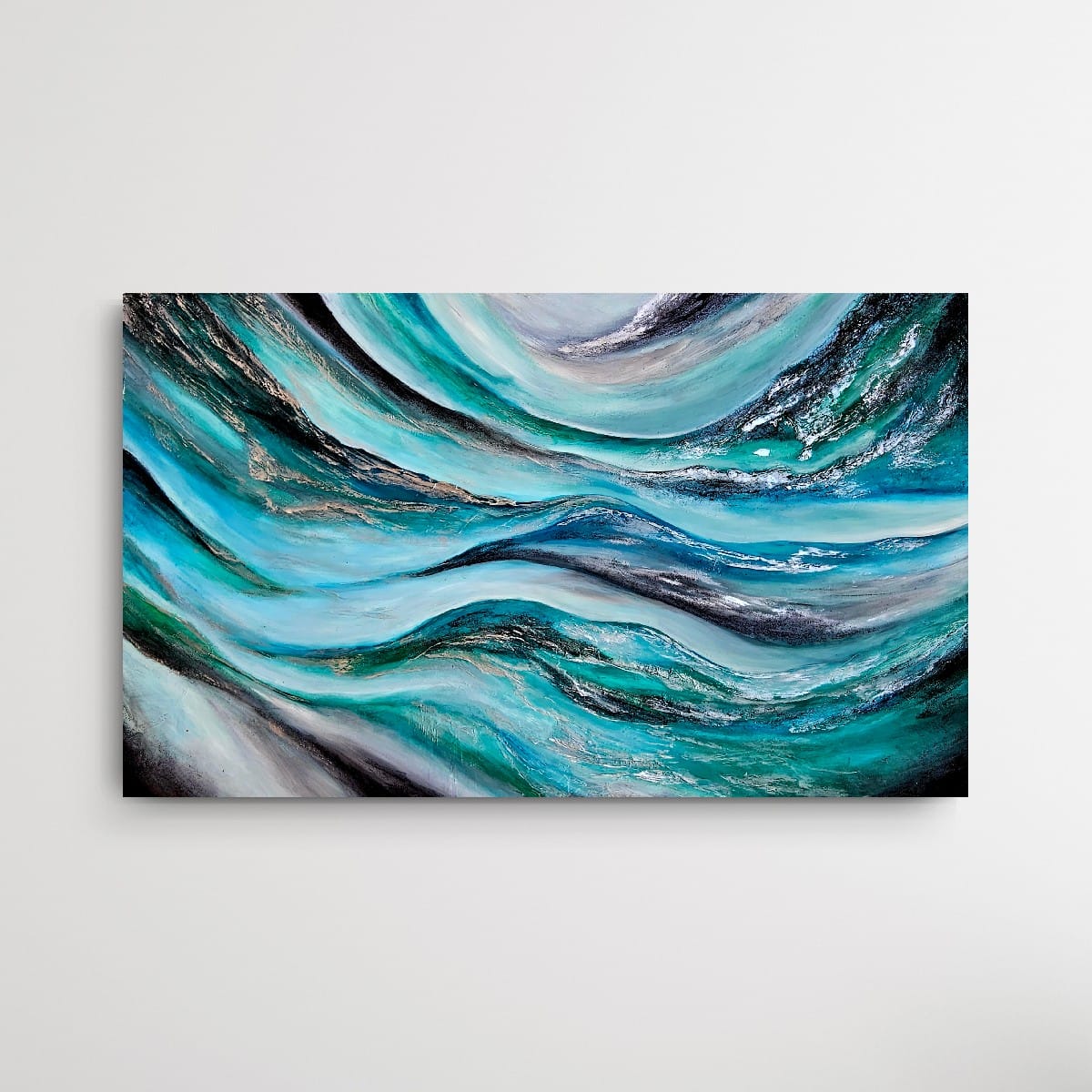 "Waves of the Subconscious Mind" — Original Mixed Media on Canvas | Deep Into Subconscious Collection